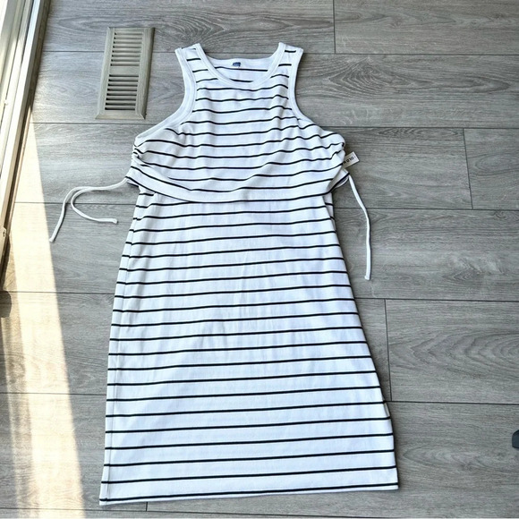 NWT Old Navy  Maternity Striped Sleeveless Rib-Knit Nursing Dress - Picture 5 of 16
